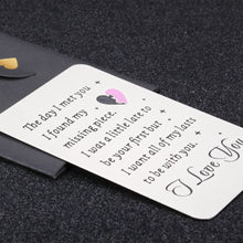 Load image into Gallery viewer, Anniversary GITS for Husband Wife I Love You Wallet Insert Card Gift for Him Her Valentine’s Day Birthday Engagement Metal Wallet Card for Boyfriend Girlfriend Christmas Wedding for Fiance