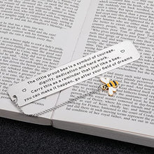 Load image into Gallery viewer, Inspirational Bookmark Gifts for Book Lover Birthday Christmas Gift for Leaving Coworker Teacher Nurse Graduation Gift for Son Daughter Friends Sisters Encouragement Bookmark for Women Men Bee Lover
