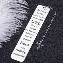 Load image into Gallery viewer, Christian Bookmark Gifts for Men Women Book Lovers Inspirational Religious Birthday Back to School Christmas Graduation Gift for Daughter Son Friends Bible Verse Baptism Faith Bookmark for Him Her