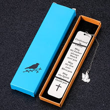 Load image into Gallery viewer, Religious Gifts for Men Women Inspirational Bookmark Christian Baptism Birthday Christmas Gifts for Him Her Godson Goddaughter Graduation Bible Verse Easter Gift for Book Lover Son Daughter Friends