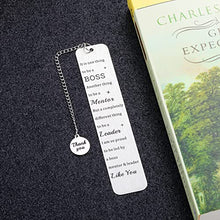 Load image into Gallery viewer, Boss Gift Thank You Gift for Leader Men Women Birthday Christmas Appreciation Gift Bookmark for Boss Lady Supervisor Team Manager Mentor Boss Day Retirement Leaving Farewell Gift for Coworker Friend