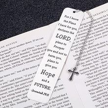 Load image into Gallery viewer, Christian Bookmark Gifts for Men Women Book Lovers Inspirational Religious Birthday Back to School Christmas Graduation Gift for Daughter Son Friends Bible Verse Baptism Faith Bookmark for Him Her
