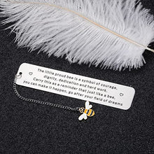 Load image into Gallery viewer, Inspirational Bookmark Gifts for Book Lover Birthday Christmas Gift for Leaving Coworker Teacher Nurse Graduation Gift for Son Daughter Friends Sisters Encouragement Bookmark for Women Men Bee Lover