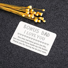 Load image into Gallery viewer, Christmas Gift Cards for Men Stepfather Stocking Stuffers for Him Bonus Dad Daddy Papa Fathers Day Valentine Birthday Wedding Christmas Cards Boxed With Envelopes Wallet Insert Card from Daughter Son