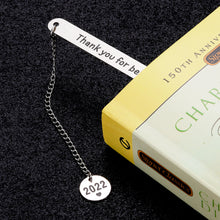 Load image into Gallery viewer, Thank You Gift Bookmark for Teacher Coworker 2022 Graduation Gift for Teacher Mentor Birthday Christmas Retirement Back to School Bookmark Gift for Book Lovers Women Men Boys Girls Friends Employee
