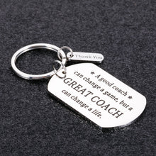 Load image into Gallery viewer, Thank You Gifts for Coach Appreciation Keychain Basketball Soccer Football Coach Gift for Women Men Birthday Graduation Sports Match Gift for Volleyball Baseball Tennis Coach Retirement Christmas