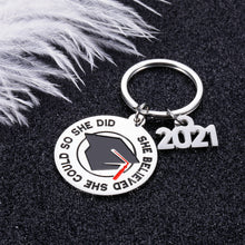 Load image into Gallery viewer, 2021 Graduation Gifts Keychain for Her Women Class of 2021 Gift for Seniors Master Nurse Friend Sister Girls Daughter from Dad Mom Inspirational College Medical High School Graduation 2021 Keepsake