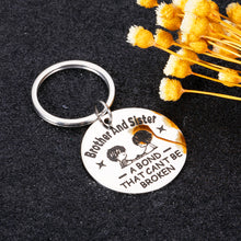 Load image into Gallery viewer, Funny Brother Sister Gift Birthday Christmas Keychain for Sister from Brother Graduation Gift for Big Little Brother from Little Big Sister Brother in Law Gift Stocking Stuffer