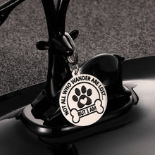 Load image into Gallery viewer, Aizza Beata Funny Pet Tag Dog Tag Puppy Pet ID Tags Gift for Pets Engraved Not All Who Wander are Lost But I Am Stainless Steel Dog Collar Hilarious Tags for Pet Dogs