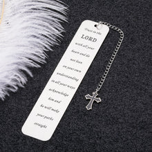 Load image into Gallery viewer, Inspirational Religious Gifts Bookmark for Men Women Faith Christian Gifts Cross Bookmark Bible Verse Easter Birthday 2023 Graduation Christmas for Him Her Baptism Bookmark for Godson Goddaughter