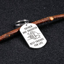 Load image into Gallery viewer, Father’s Day Gifts Dad Keychain from Daughter Birthday Christmas Gift for Father Daddy New Dad to Be from Little Baby Girl Kids Thanksgiving Valentine Gift to Papa Father Stepdad from Stepdaughter