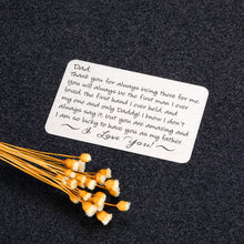 Load image into Gallery viewer, Dad Gifts from Daughter Son Fathers Day Wallet Card Gifts for Daddy Father Metal Wallet Insert Birthday Valentine Christmas Gift for Men Step dad Wedding Anniversary for Husband from Wife