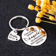 Load image into Gallery viewer, Bible Verse Keychain Christmas Christian Gifts for Women Men Inspirational Religious Faith Easter Prayer Baptism Key Chain for Godson Goddaughter Birthday Thanksgiving Present for Him Her