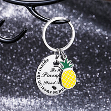 Load image into Gallery viewer, Inspirational Pineapple Keychain for Women Men Birthday Graduation Stand Tall Wear A Crown Be Sweet Motivational present for Daughter Teen Girls Graduates Jewelry Pineapple Stocking Stuffer Charm