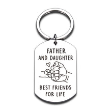 Load image into Gallery viewer, Father’s Day Gifts Dad Keychain from Daughter Birthday Christmas Gift for Father Daddy New Dad to Be from Little Baby Girl Kids Thanksgiving Valentine Gift to Papa Father Stepdad from Stepdaughter