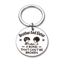 Load image into Gallery viewer, Funny Brother Sister Gift Birthday Christmas Keychain for Sister from Brother Graduation Gift for Big Little Brother from Little Big Sister Brother in Law Gift Stocking Stuffer