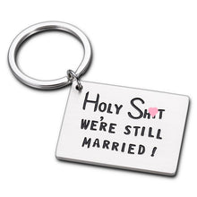 Load image into Gallery viewer, Anniversary Funny Couple Keychain Present for Husband Wife Wedding Valentines Day for Wifey Hubby Birthday Xmas Fun Marriage Present for Men Women Stocking Stuffer for Him Her