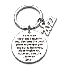 Load image into Gallery viewer, Graduation Gifts Keychain for Women Men 2021 College High School Graduates Bible Verse Inspirational Class of 2021 Senior Master Medical Graduation Gifts for Students Daughter Son Friends Nurses
