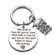 Load image into Gallery viewer, 2022 Graduation Gift for Him Her Inspirational Keychain Middle High School Graduation Gift for Students Daughter Son Boys Girls Kid College Master Grads Farewell Gifts for Nurse Friends Women Men