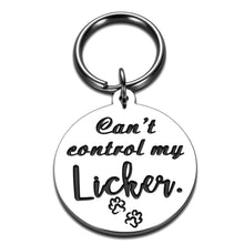 Load image into Gallery viewer, Dog Tags for Pet Dog Cat Gifts Stainless Steel Dog Pet Tags Dog Collar Tag Engraved Can’t Control My Licker Dog Tags for Puppy Cat Kitten Dog Birthday Christmas Tags