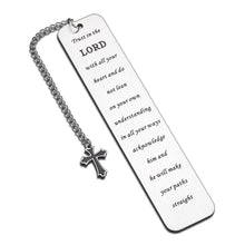 Load image into Gallery viewer, Inspirational Religious Gifts Bookmark for Men Women Faith Christian Gifts Cross Bookmark Bible Verse Easter Birthday 2023 Graduation Christmas for Him Her Baptism Bookmark for Godson Goddaughter