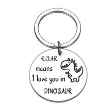 Load image into Gallery viewer, Aizza Dinosaur Gifts Keychain for Daughter Son Birthday Anniversary Gift Roar Means I Love You in Dinosaur Girls Boys Dinosaur Fans Funny Gift Valentines Day Christmas for Boyfriend Girlfriend