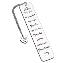 Load image into Gallery viewer, Coworker Thank You Gifts Bookmark for Boss Colleague Inspirational Birthday Leaving Away Farewell Retirement Appreciation Bookmark Gift for Coworker Mentor Teacher Employee Office Holiday Christmas