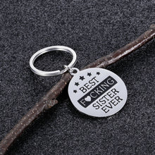 Load image into Gallery viewer, Funny Sister Gifts Keychain for Best Friends Siblings Birthday Valentines Day Long Distance Best Sister Ever Friendship Gift Graduation Christmas for Girl BFF Besties