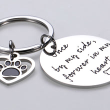 Load image into Gallery viewer, Loss of Pet Dog Cat Memorial Keychain Pet Sympathy Gift for Women Men Pet Lover Dog Cat Bereavement Remembrance Pawprints Gifts for Kids Family Friends Sisters Daughter Son Forever in My Heart