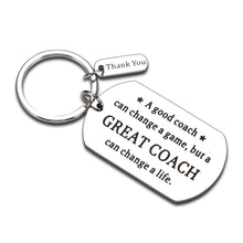 Load image into Gallery viewer, Thank You Gifts for Coach Appreciation Keychain Basketball Soccer Football Coach Gift for Women Men Birthday Graduation Sports Match Gift for Volleyball Baseball Tennis Coach Retirement Christmas