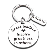 Load image into Gallery viewer, Leader Appreciation Gift Keychain for Men Women Boss Lady Boss Day Birthday Gifts for Supervisor Team Leader Manager Mentor Thank You Retirement Leaving Farewell Gifts for Coworker Colleague Friend