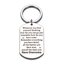 Load image into Gallery viewer, Recovery Gift Encouragement Keychain for Women Men Sobriety Stress Relief After Surgery Gift for Breast Cancer Survivor Gift for Friends Christmas Birthday AA Warrior Fighter Alcoholics Gift