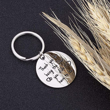 Load image into Gallery viewer, Father’s Day Gifts Keychain for Step Dad Thank You for Being The Dad You Didn’t Have to Be Personalized Birthday Wedding Keyring Gift for Dad Stepfather of Bride Groom from Daughter Son Kids