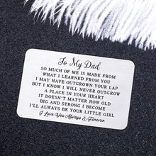 Load image into Gallery viewer, Fathers Day Gifts Wallet Card for Dad from Daughter Engraved Wallet Insert Birthday Wedding Valentine Gift for Father Daddy Stepdad Christmas Metal Wallet Insert Decor for Husband Men from Girl Kids