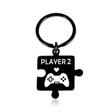 Load image into Gallery viewer, Funny Boyfriend Gift from Girlfriend Gamer Player 1 Player 2 Couple Valentine Matching Keychain for Gamer Birthday Anniversary Christmas 2PCS Gift for Husband Fiance from Wife Fiancee