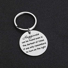 Load image into Gallery viewer, Graduation Gifts Keychain for Women Men Inspirational Gift for Friend Happiness Can Be Found Albus Dumbledore Inspired Perfect Present for Harry Potter Fans Graduation Birthday Christmas Gifts