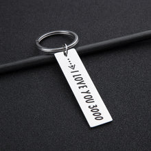 Load image into Gallery viewer, I Love You 3000 Keychain Gifts for Son Daughter Mom Dad Iron Man Gift 2020 Graduation Birthday for Boyfriend Girlfriend Marvel Avenger Fans Valentine Mothers Fathers Day Gift for Women Men