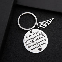 Load image into Gallery viewer, Memorial Gift Remembrance Keychain Loss of Baby Infant Child Miscarriage Keepsake I Carried You Every Second of Your Life And I Will Love You Every Second of Mine Charm Pedant Jewelry Sympathy Gifts