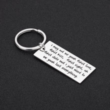 Load image into Gallery viewer, Keychain for Boyfriend Husband Girlfriend Wife Gift for Birthday Valentine’s Day Christmas Day Couples Love I Want to Be Your Last Everything Keyring for Him Her