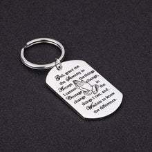 Load image into Gallery viewer, Christian Keychain Encouragement Gifts for Men Women Sobriety Addiction Recovery Dog Tag Serenity Prayer Gift for Him Her Inspirational Religious Birthday Christmas Key Chain
