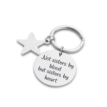 Load image into Gallery viewer, Friendship Gifts Keychain for Best Friends Sisters Birthday Graduation for Women Teen Girls Not Sister by Blood But Sister by Heart Long Distance Wedding Christmas for BFF Besties Bosom Friend