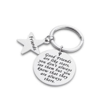 Load image into Gallery viewer, Friendship Gifts for Best Friend Birthday Keychain Good Friends Are Like Stars Long Distance Anniversary Graduation Gift for Sisters Teen Girl BFF Going Away Present for Her Him