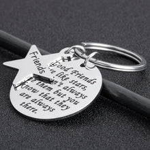 Load image into Gallery viewer, Friendship Gifts for Best Friend Birthday Keychain Good Friends Are Like Stars Long Distance Anniversary Graduation Gift for Sisters Teen Girl BFF Going Away Present for Her Him