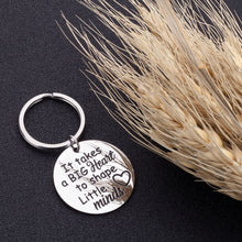 Load image into Gallery viewer, Teacher Keychain Thank You Gifts for Women Men Birthday Graduation Appreciation Gift for Mom Dad It Takes A Big Heart to Shape Little Minds Teacher’s Day Christmas Key Chain for Him Her