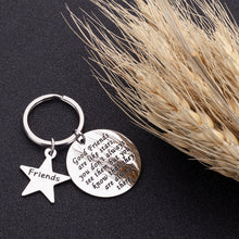 Load image into Gallery viewer, Friendship Gifts for Best Friend Birthday Keychain Good Friends Are Like Stars Long Distance Anniversary Graduation Gift for Sisters Teen Girl BFF Going Away Present for Her Him