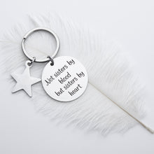 Load image into Gallery viewer, Friendship Gifts Keychain for Best Friends Sisters Birthday Graduation for Women Teen Girls Not Sister by Blood But Sister by Heart Long Distance Wedding Christmas for BFF Besties Bosom Friend