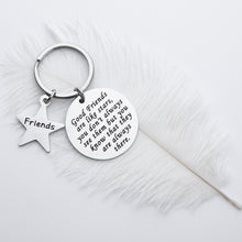 Load image into Gallery viewer, Friendship Gifts for Best Friend Birthday Keychain Good Friends Are Like Stars Long Distance Anniversary Graduation Gift for Sisters Teen Girl BFF Going Away Present for Her Him