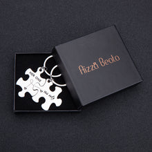 Load image into Gallery viewer, Couple Keychain Gifts for Husband Wife Puzzle Keychain Set of 2 Key Ring Charm Valentines Day Wedding Anniversary Christmas Gifts for Him Her