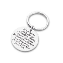 Load image into Gallery viewer, Inspirational Graduation Keychain for Class 2021 Gift for Women Men Best Friends Always Remember You are Braver Than You Believe Birthday for Teen Girls Boys Students Nurse Gift from Teachers
