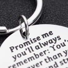 Load image into Gallery viewer, Inspirational Graduation Keychain for Class 2021 Gift for Women Men Best Friends Always Remember You are Braver Than You Believe Birthday for Teen Girls Boys Students Nurse Gift from Teachers